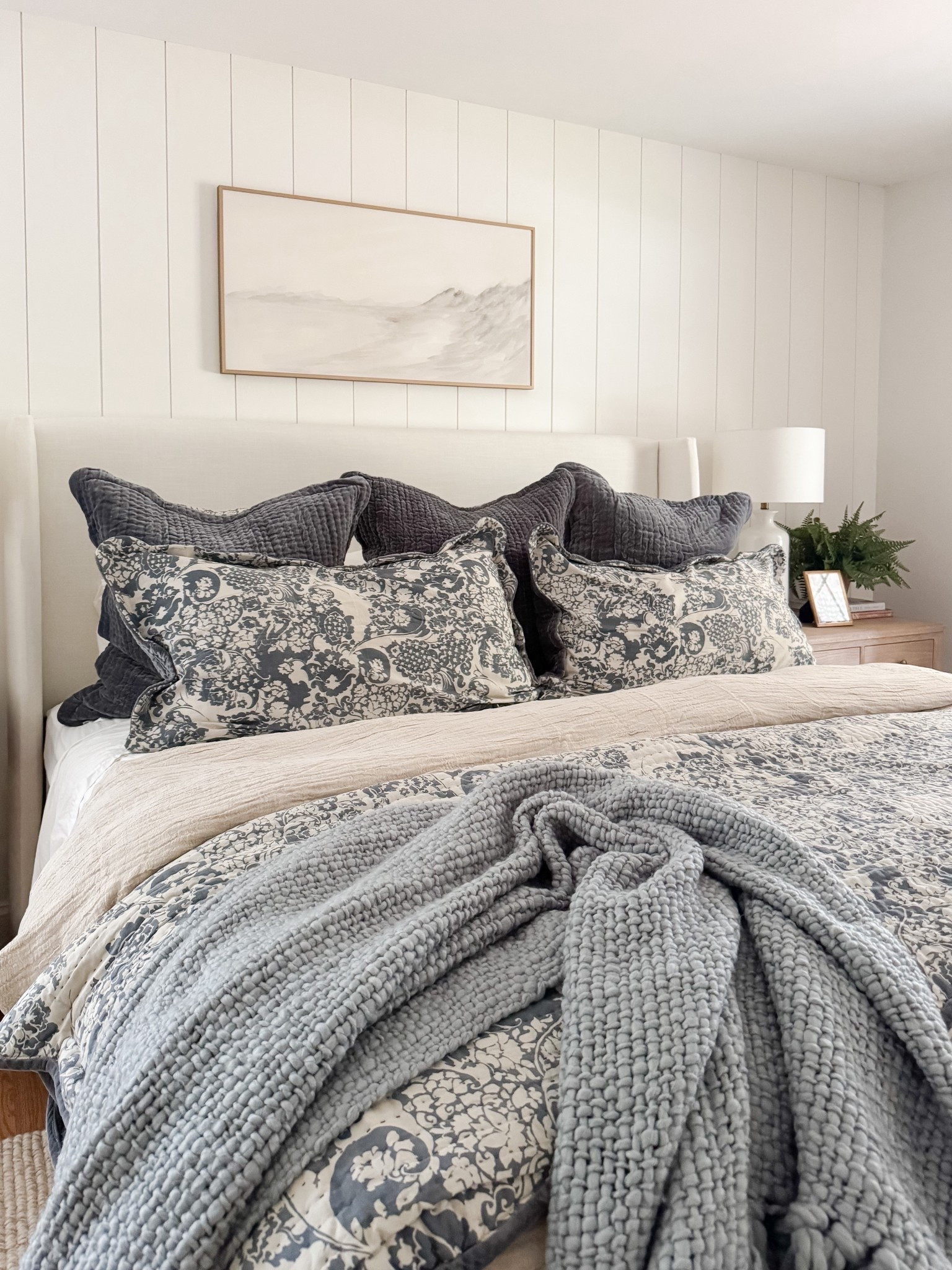 Pottery barn bedding, quilt, throw blankets, throw pillows, duvet, shams 

Fall bedding 

Modern coastal bedroom  Neutral bedroom  nightstands  wall art  throw pillows  Bedroom 

 Home inspo  Seasonal decor  Seasonal home inspo  sherricalnan  sherricalnanhome

#LTKHome