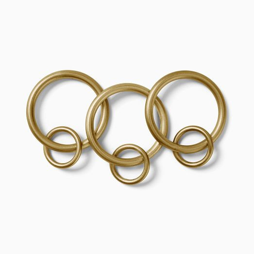 Double Loop Curtain Rings (Set of 7) | West Elm (US)