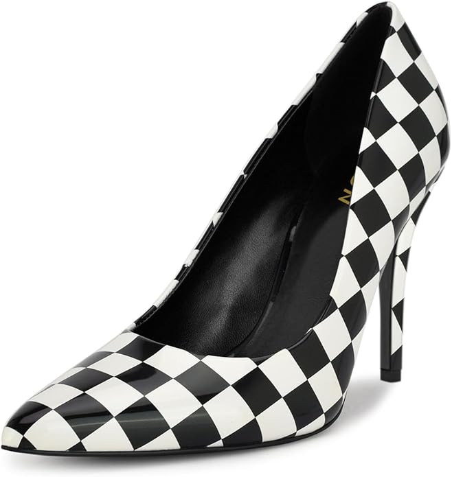 YDN Women's Chic Pointed Closed Toe Mid Heel Pumps Slip on Stiletto Slide Dress Shoe for Party Pr... | Amazon (US)