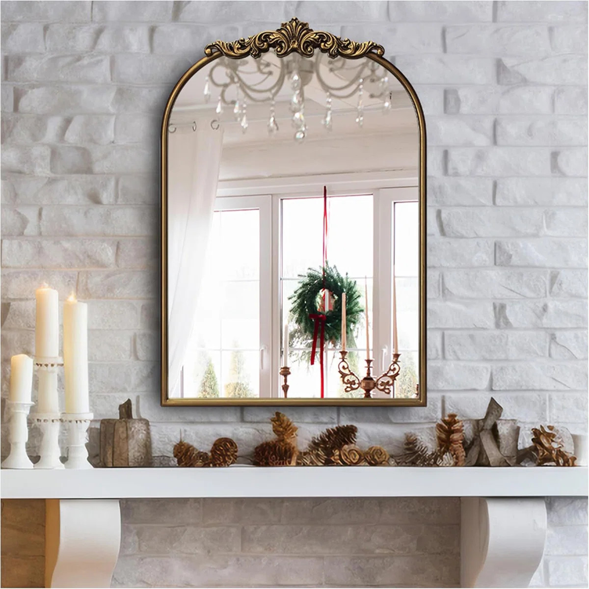 Fleur De Lis Living Vintage Gold Ornate Baroque Mirror & Reviews | Wayfair | Wayfair North America