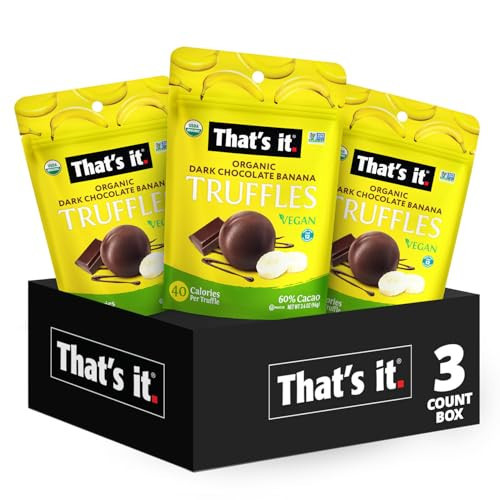 That's it Organic Dark Chocolate & Banana Truffles. 100% Plant-Based, Vegan, Gluten-Free, All Natural (3 Pack) | Amazon (US)