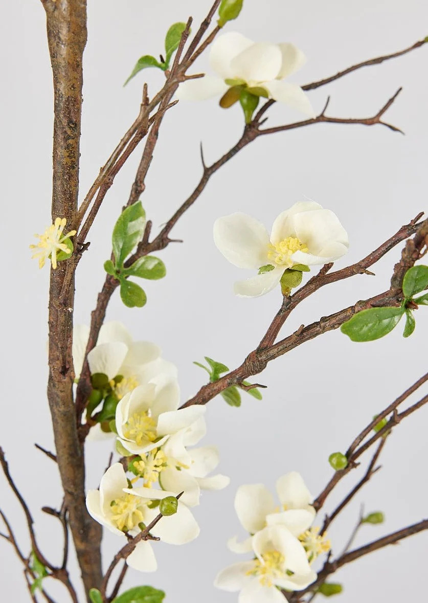 Tall Blossom Branch in Cream | Faux Flower Branches at Afloral.com | Afloral