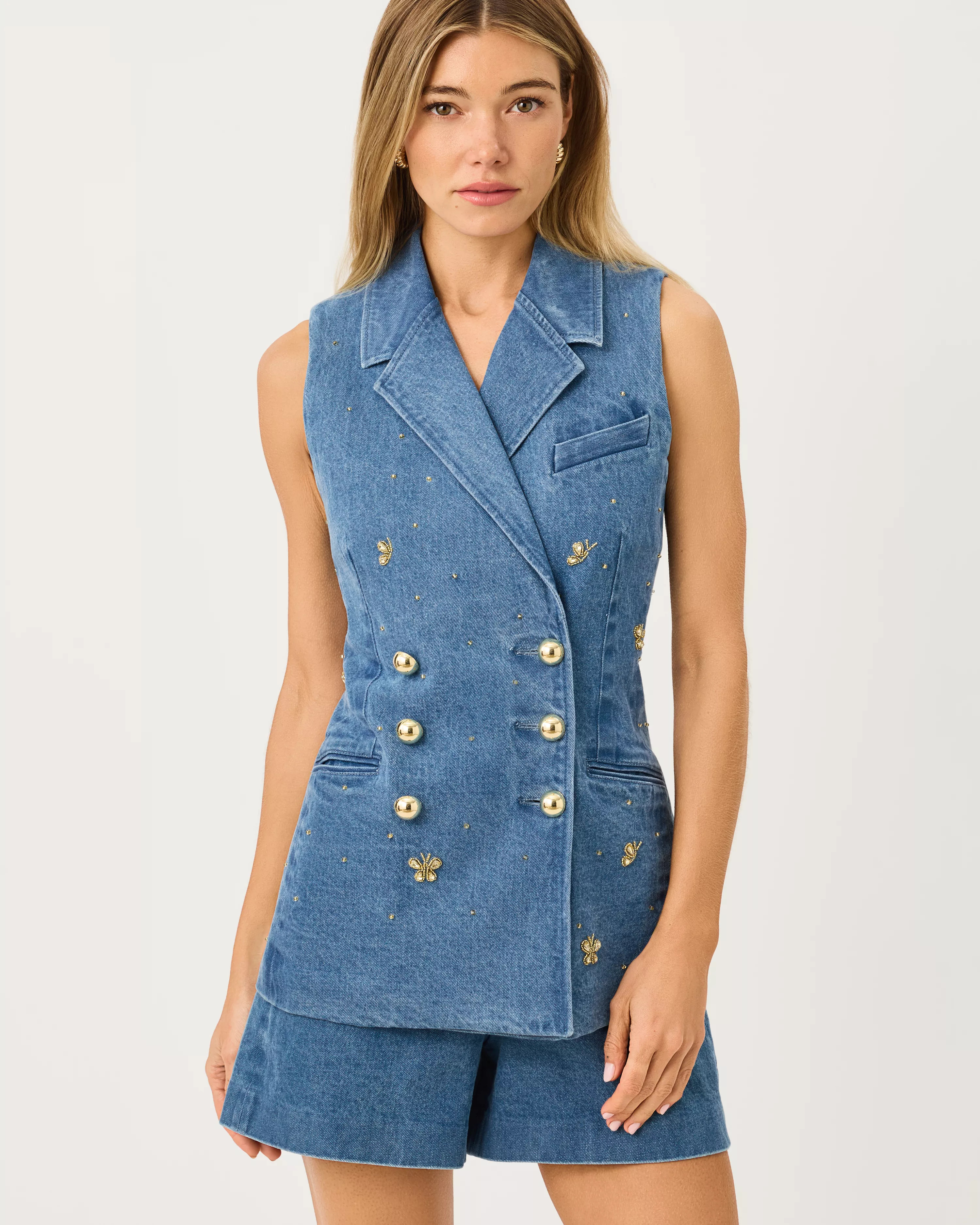 Eudora Denim Vest | Lilly Pulitzer