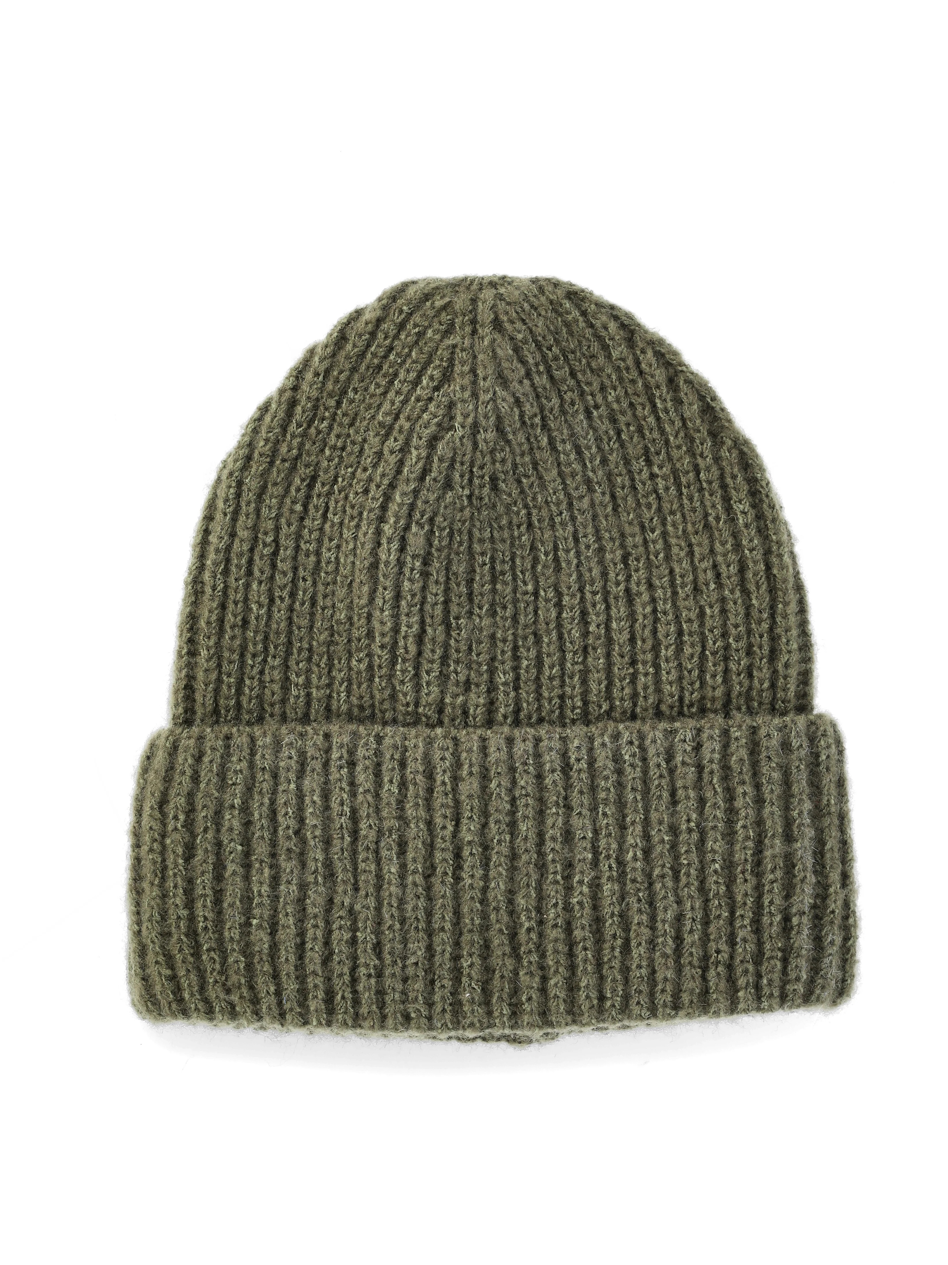 No Boundaries Ribbed Fisherman Beanie, Women's, Darkest Olive | Walmart (US)