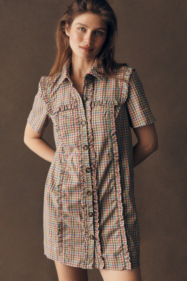 Metallic Brocade Mini Dress | Anthropologie (US)