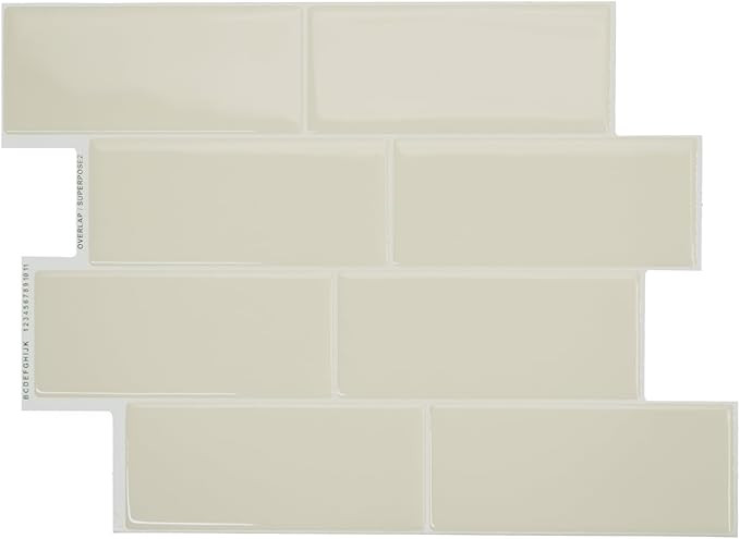 SMART TILES Peel and Stick Backsplash - 4 Sheets of 11.56" x 8.38" - 3D Adhesive Peel and Stick T... | Amazon (US)