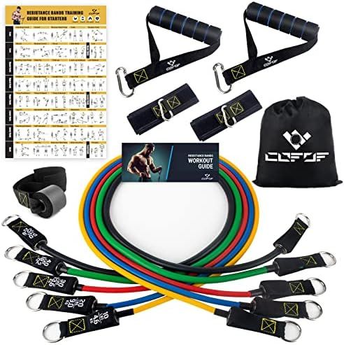 COFOF Resistance Bands Set with Handles, Exercise Bands Workout Bands Fitness Bands with Door Anchor | Amazon (US)