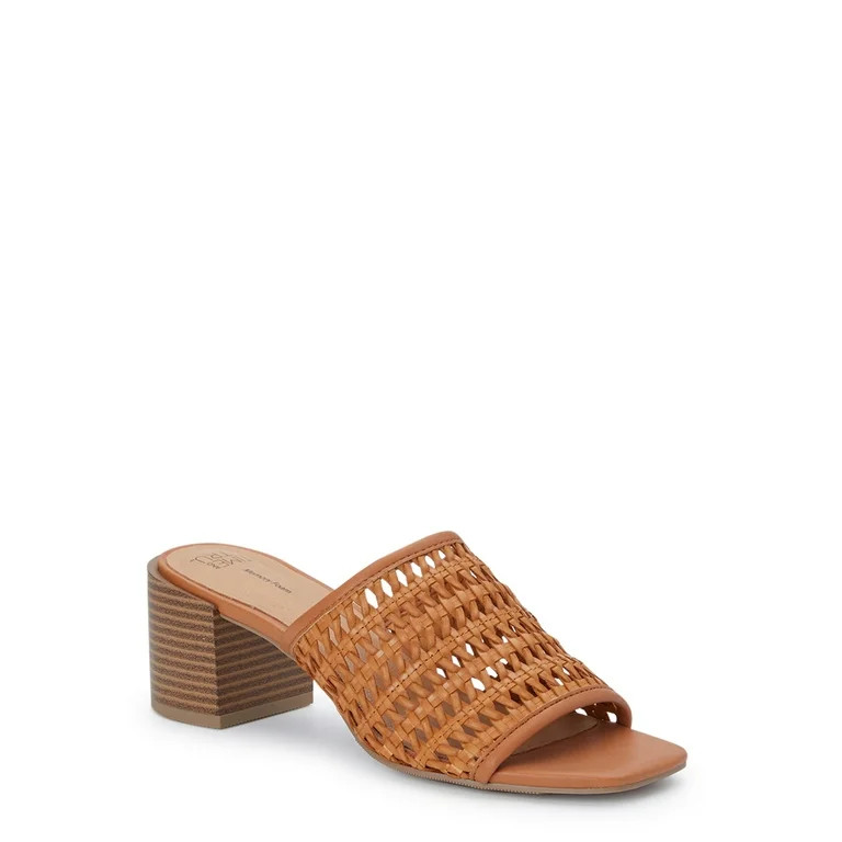 Time and Tru Women's Woven Block Heel Mule | Walmart (US)