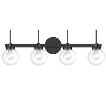 Modern Bathroom Vanity Light 28.74-in 4-Light Black Led;; Modern/Contemporary Vanity Light | Lowe's