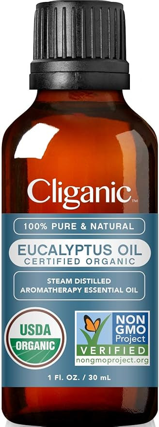 Cliganic Organic Eucalyptus Essential Oil, 100% Pure | Natural Aromatherapy Oil for Diffuser Stea... | Amazon (US)
