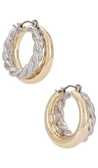 Spiral Huggie in Silver | Revolve Clothing (Global)