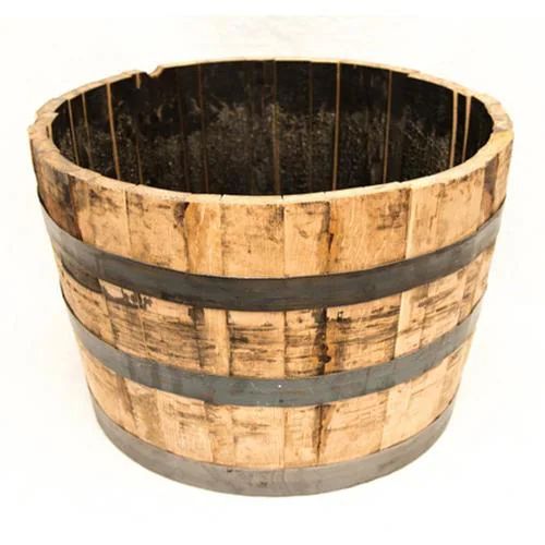 Real Wood Products 25.5-in W x 17.5-in H Rustic/Weathered Oak Wood Barrel | Lowe's