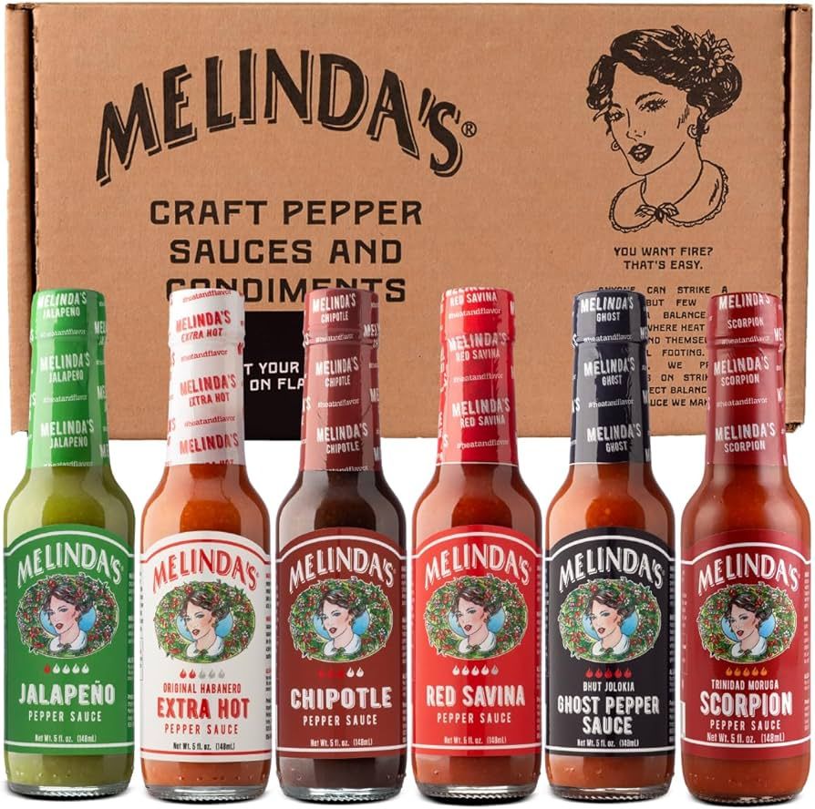 Melinda’s Pepper Sauce Challenge Collection - Extra Spicy Gourmet Hot Sauce Gift Set with Varie... | Amazon (US)