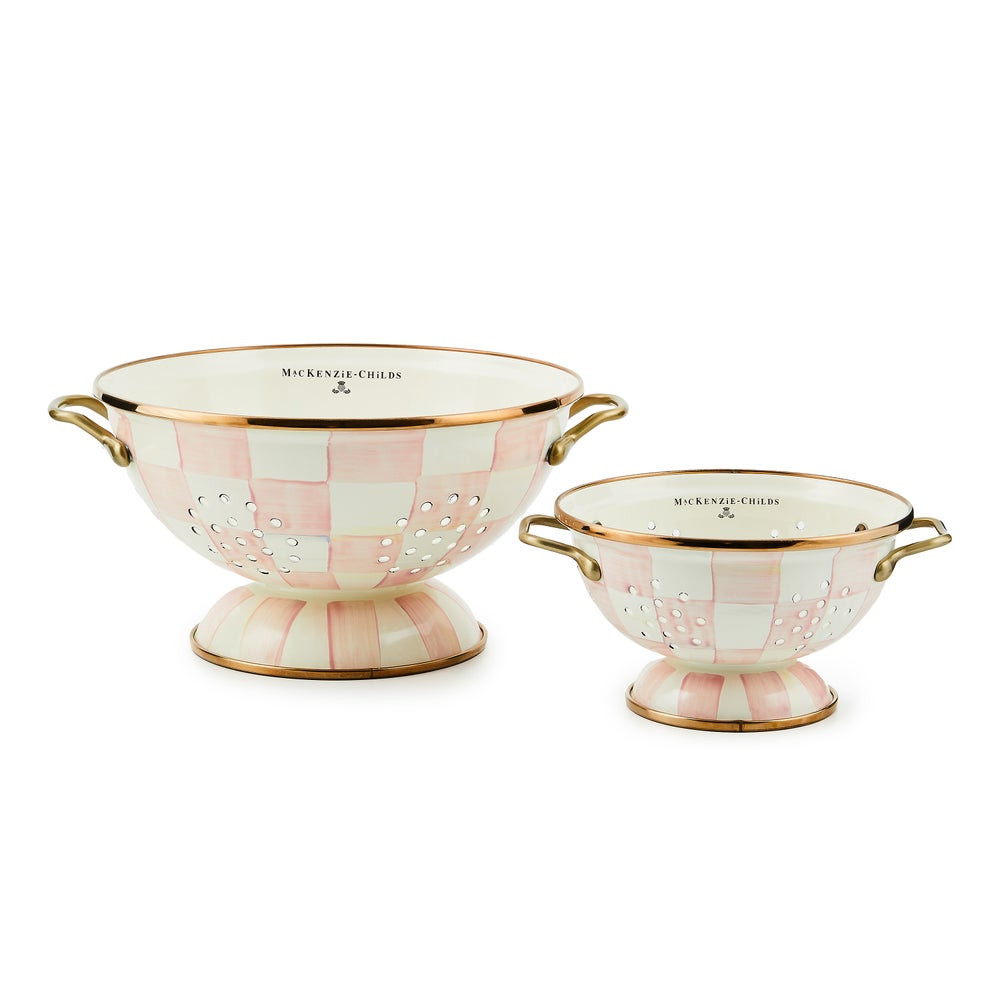 Rosy Check Colanders, Set of 2 | MacKenzie-Childs