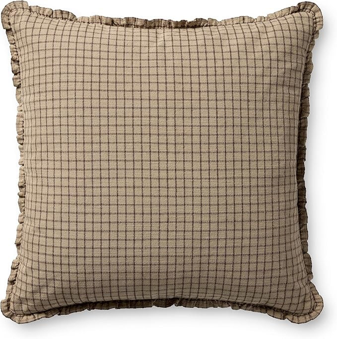 Loloi Chris Loves Julia Dinah Collection PCJ0012 Mushroom 22'' x 22'' Cover w/Poly Pillow | Amazon (US)