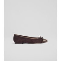 LK BENNETT Suede Bow Ballet Pumps Brown | Marks & Spencer (UK)