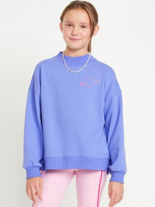 Mock-Neck Tunic Sweatshirt for Girls | Old Navy (US)