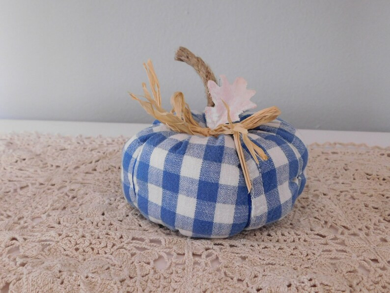 Fabric Pumpkin, Fall Pumpkin, Blue Pumpkin, Pumpkin Theme, Buffalo Plaid Pumpkin | Etsy (US)