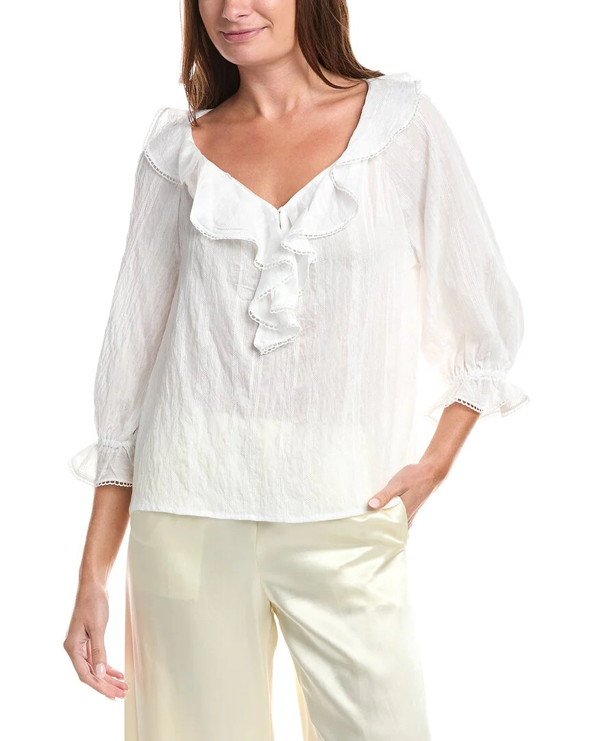 Max Studio Sleeve Ruffle Front Blouse | Shop Simon