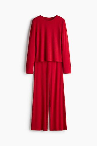 H & M - Pointelle Jersey Pajamas - Red | H&M (US + CA)