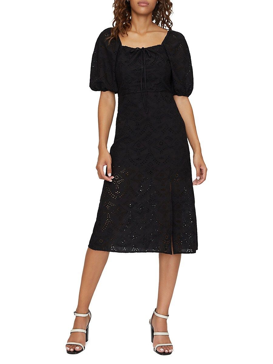 Sanctuary Women's Beatrix Eyelet Midi Dress - Black - Size 0 | Saks Fifth Avenue OFF 5TH