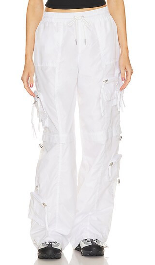SER.O.YA Alba Ruched Cargo Pant in White. - size XS | Revolve Clothing (Global)