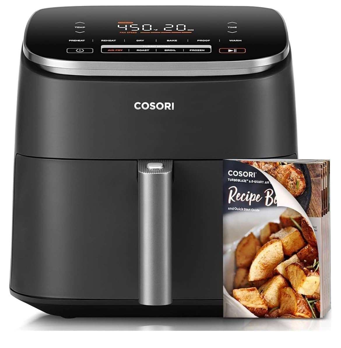 COSORI Air Fryer 9-in-1, Compact & Large 6-Qt, Fast Turbo Modes, 90-450°F Evenly Results with Pr... | Amazon (US)