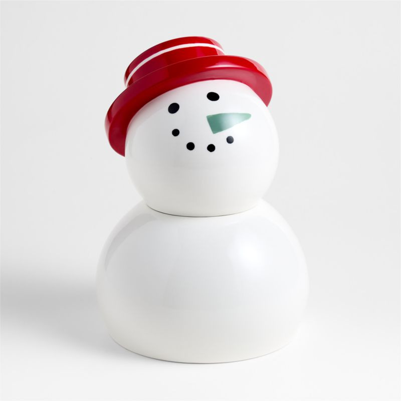 Joan Anderson Cookie Jar Snowman | Crate & Barrel | Crate & Barrel