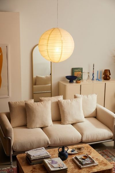 Rice Paper Orb Pendant Light in Ivory at Urban Outfitters | Urban Outfitters (US and RoW)