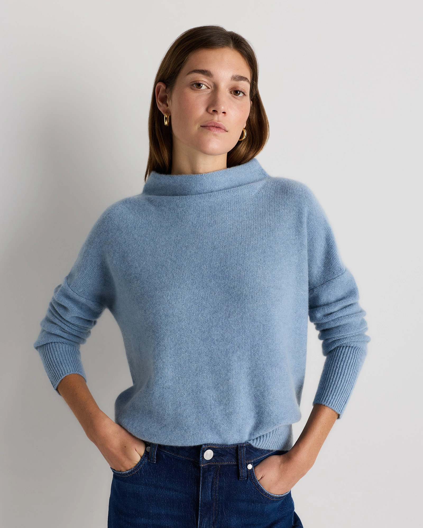 Mongolian Cashmere Funnel Neck Sweater | Quince