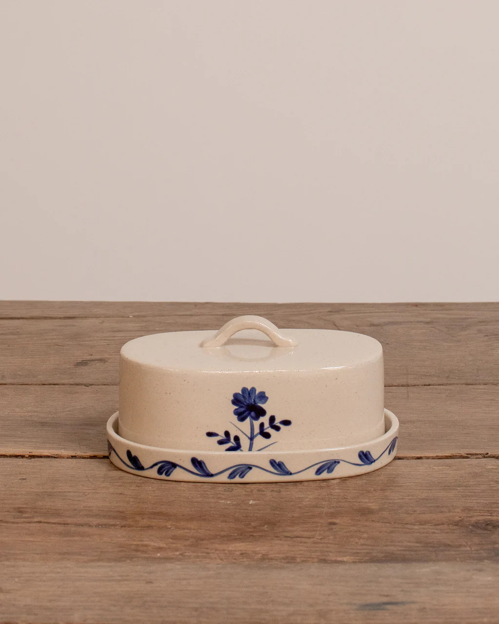 Delft Floral Butter Dish | The Vintage Rug Shop