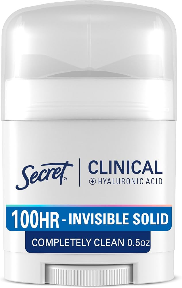 Secret Clinical Strength 100HR Sweat & Odor, Invisible Solid Antiperspirant & Deodorant for Women... | Amazon (US)