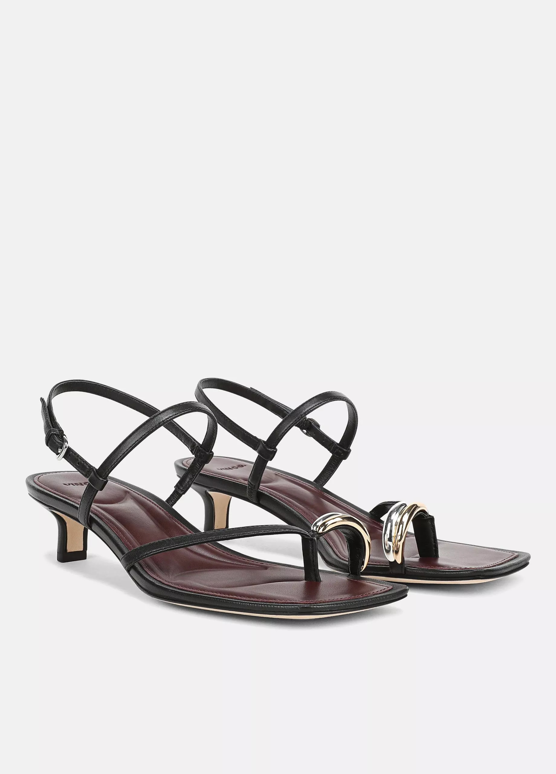 Polli Leather Heeled Toe-Ring Sandal | Vince LLC