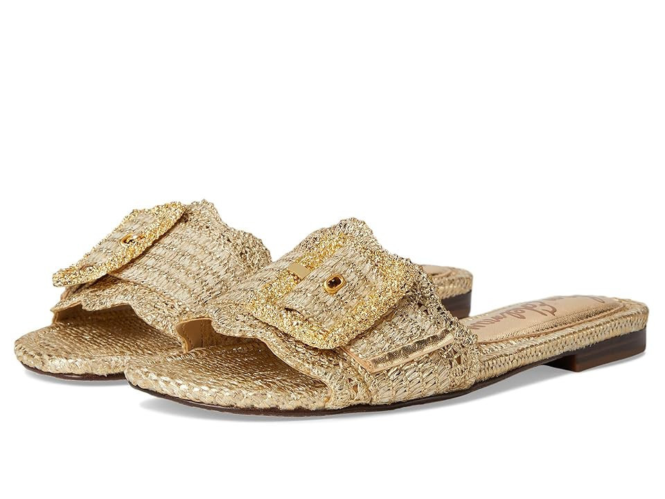 Sam Edelman Bambi 6 Women's Sandals Amber Gold : 6.5 W, Leather/Rubber | Zappos