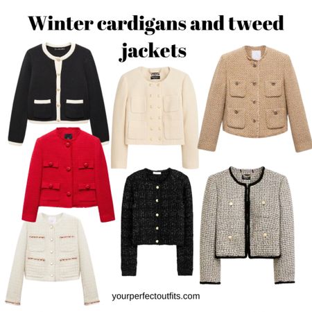 Winter capsule wardrobe 
Perfect cardigans and tweed jackets 

#LTKfindsunder100 #LTKMostLoved #LTKSeasonal