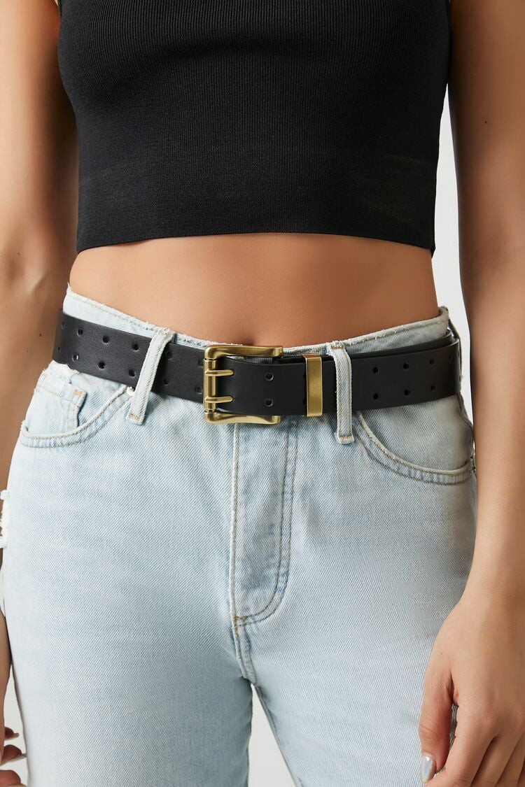 Faux Leather Square-Buckle Belt | Forever 21 (US)