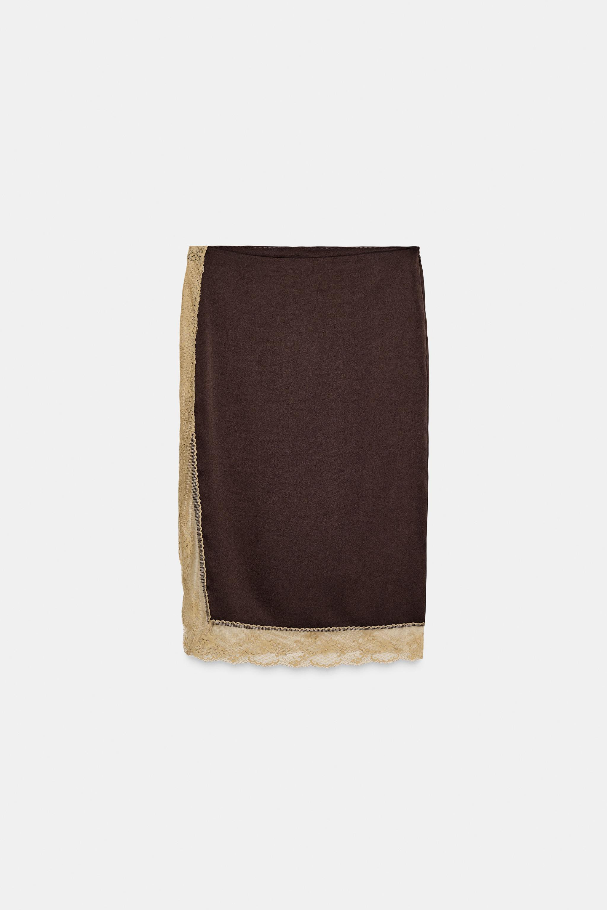 ZW COLLECTION LACE MIDI SKIRT | Zara AU