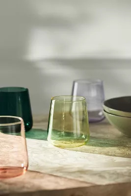 Morgan Stemless Wine Glasses, Set of 4 | Anthropologie (US)