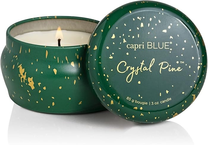 Capri Blue Glimmer Mini Tin - Crystal Pine Scented Candle with Mini Tin Candle Holder - Soy Wax B... | Amazon (US)