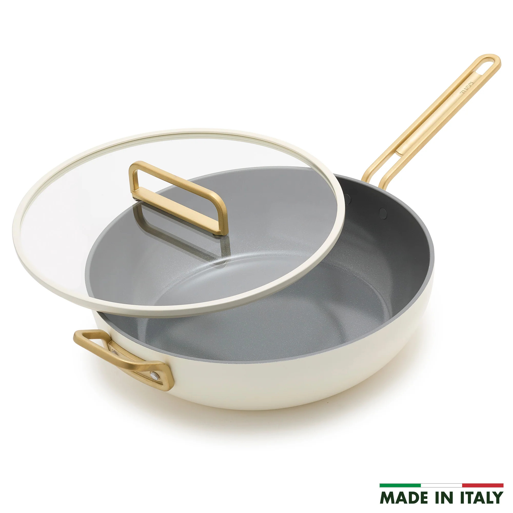 Stanley Tucci™ Ceramic Nonstick 6.5-Quart Essential Stanley Pan | Carrara White | GreenPan