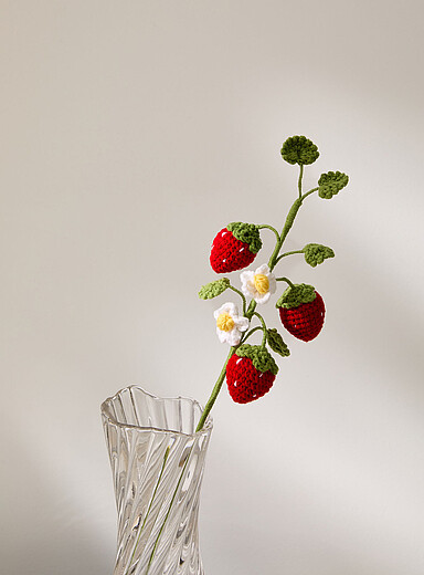 Strawberries and flowers imitation crocheted branch | Simons
