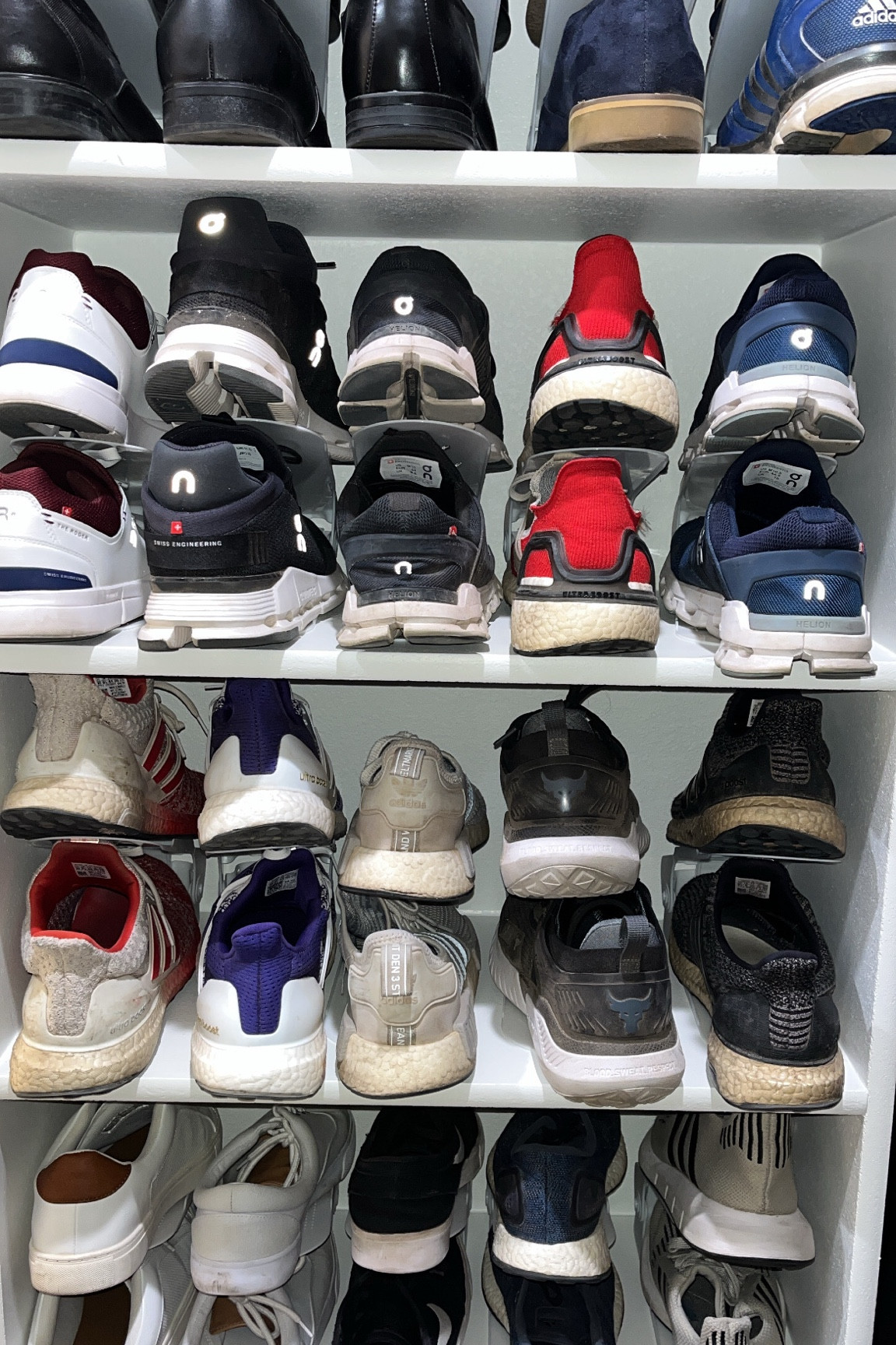 With my husband and I having so many shoes. I found the perfect way to save space and have all of the shoes fit in our shelves. This is a great organizational hack! 

#LTKhome #LTKfamily #LTKmens