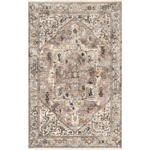 Rippeon Medallion Runner Rug for Living Room Bedroom Dining Room Entryway Hallway Kitchen, Light ... | Wayfair North America