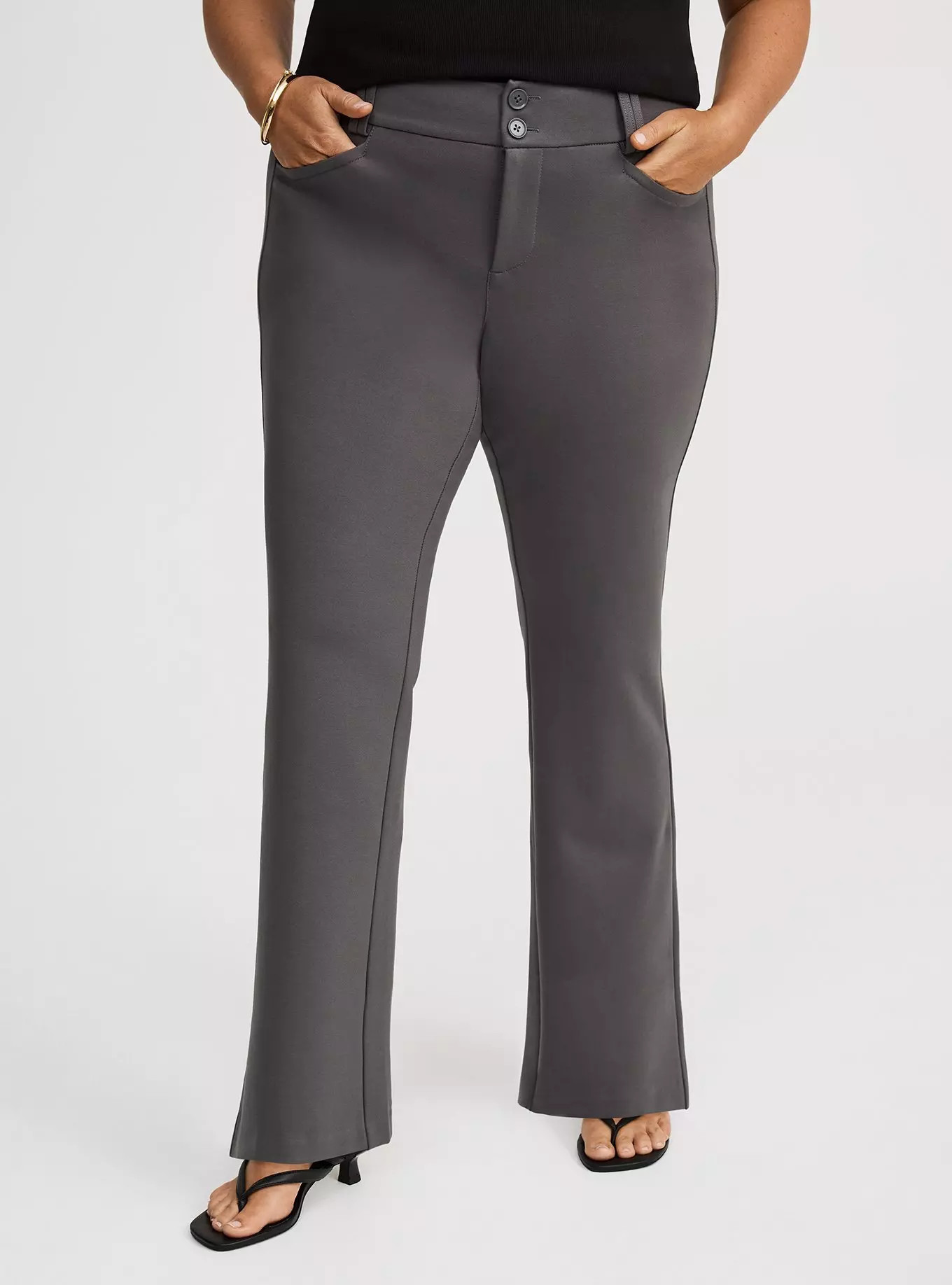 Studio Ponte High-Rise Trouser Boot-Cut Pant | Torrid (US & Canada)