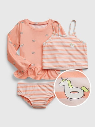 Toddler Recycled 3-Piece Swim Set | Gap (US)