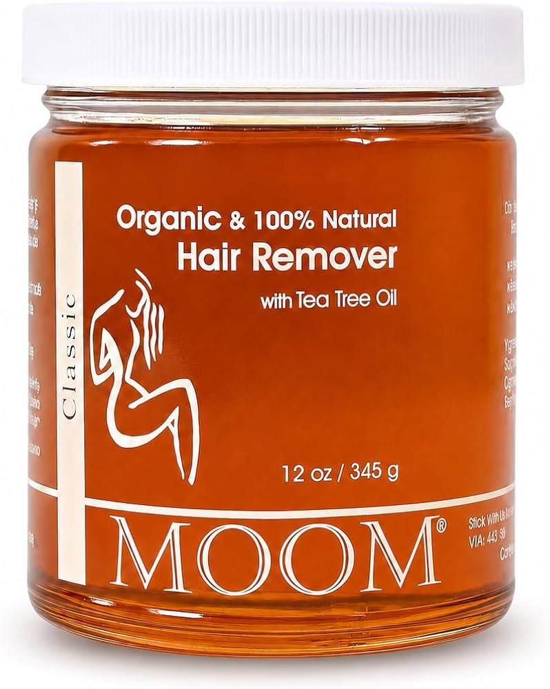 MOOM USDA Organic Sugar Wax Hair Removal for Women & Men - 12 oz Wax refill Jar, Sugaring Wax wit... | Amazon (US)