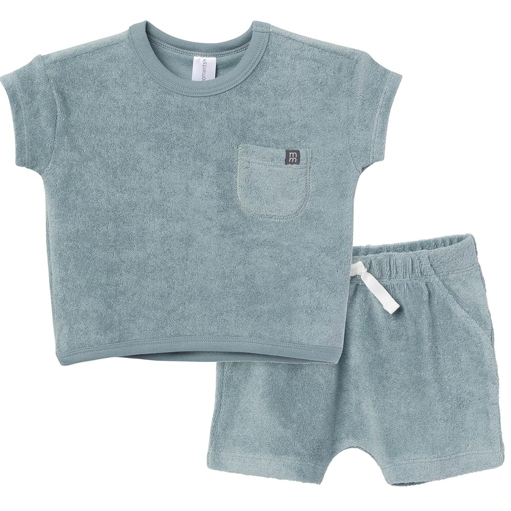 Modern Moments by Gerber Baby Boys' 2-Piece Knit Terry Shirt and Short | Amazon (US)