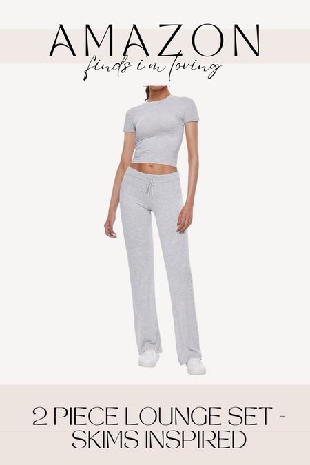 Amazon finds I’m loving, two piece set, lounge set, skims inspired, baby tee, straight leg lounge pants, Amazon fashion finds 

#LTKstyletip #LTKfindsunder50 #LTKSeasonal