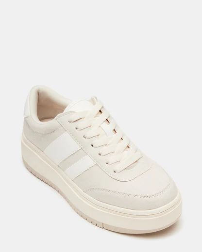 NINJA White Lace-Up Platform Sneaker | Women's Sneakers | Steve Madden (US)