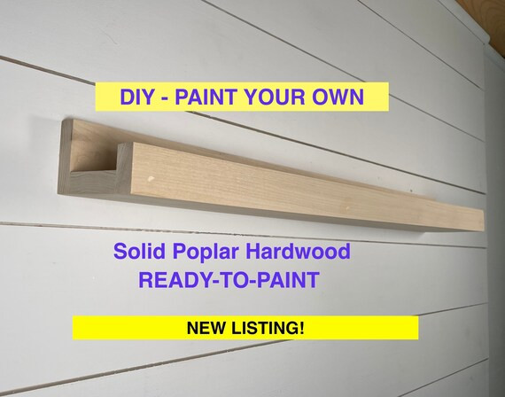 DIY PAINT-READY Ledge: Solid Poplar Floating Picture Ledge, Floating Shelf, Picture Shelf, Rustic... | Etsy (US)